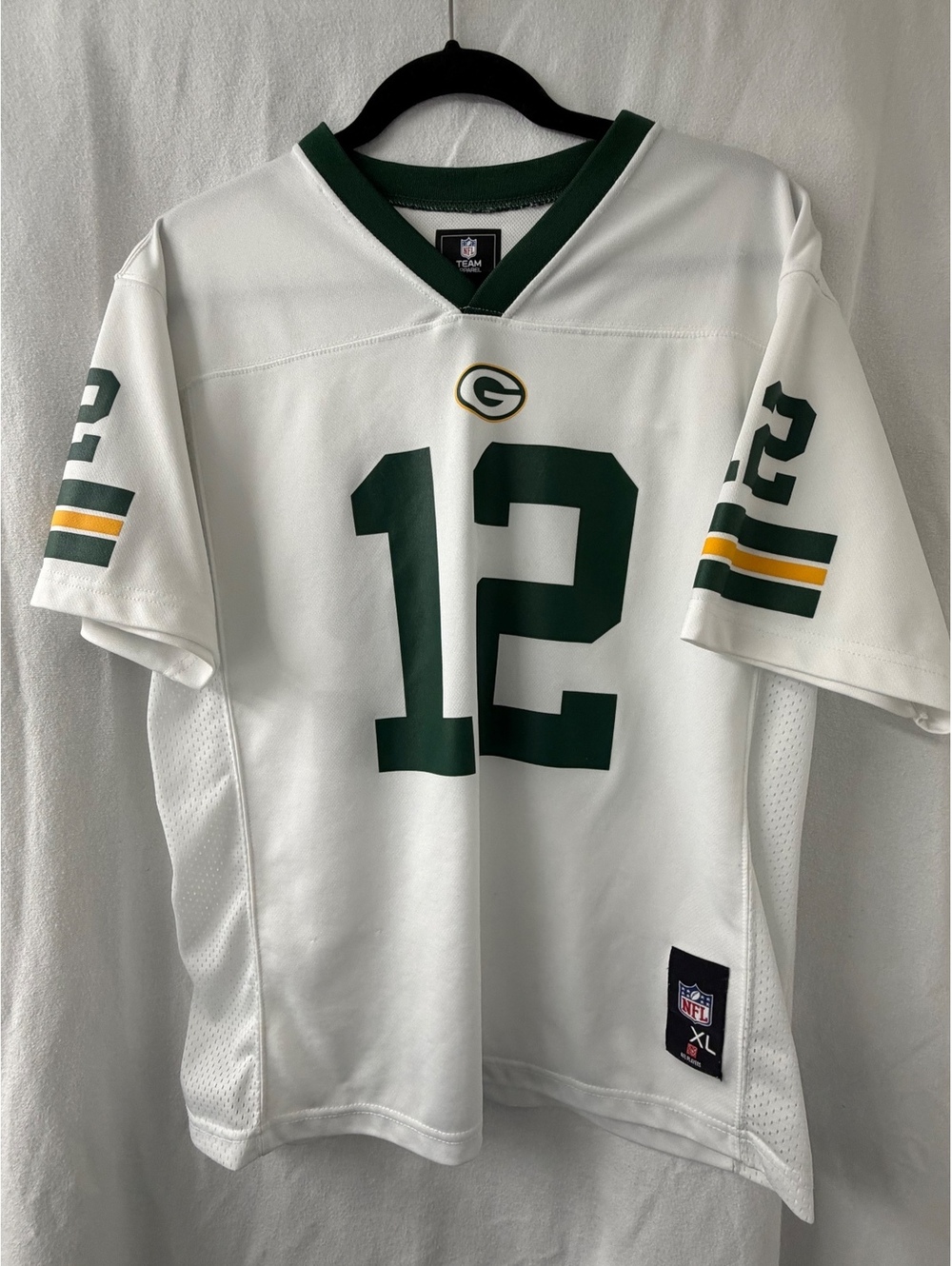 Aaron Rodgers Green Bay Packers #12 NFL Jersey Youth XL 18/20 White